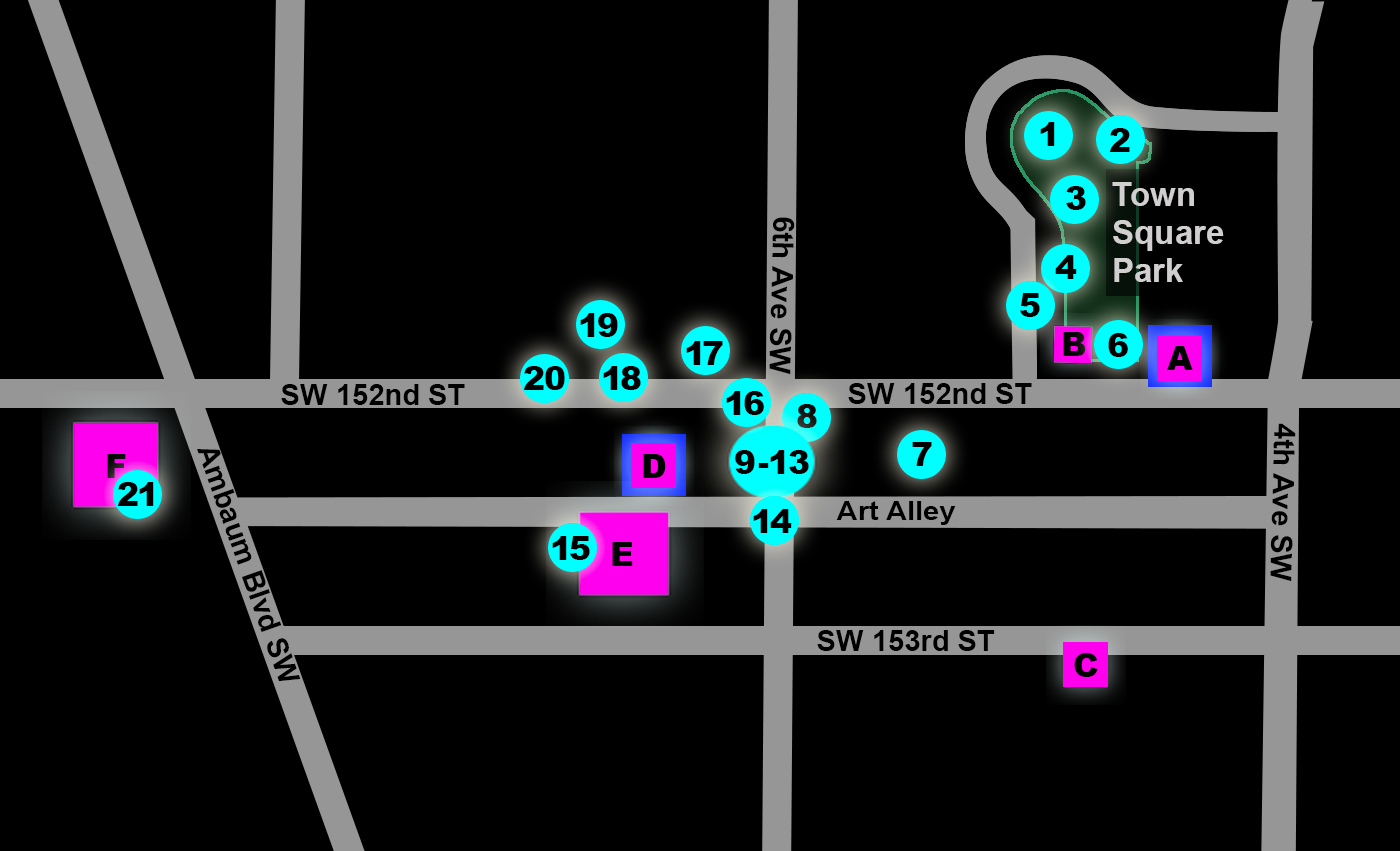 Graphic Map of the festival
