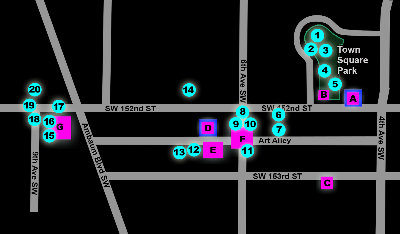 Graphic Map of the festival